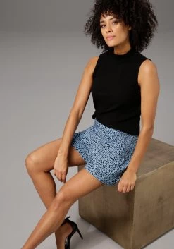 Aniston CASUAL Short In 2 Verschillende Printvarianten -Dames Winkel aniston casual short in 2 verschillende printvarianten blauw 7