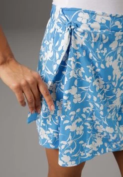 Aniston CASUAL Short In Wikkel-look - Met Strikbandjes Opzij Te Knoop 20 Aniston CASUAL Short In Wikkel-look - Met Strikbandjes Opzij Te Knoop -Dames Winkel aniston casual short in wikkel look met strikbandjes opzij te knoop blauw 2