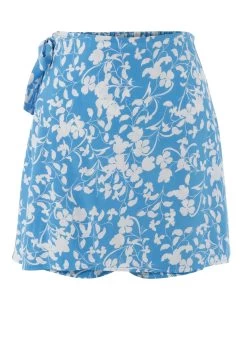 Aniston CASUAL Short In Wikkel-look - Met Strikbandjes Opzij Te Knoop 22 Aniston CASUAL Short In Wikkel-look - Met Strikbandjes Opzij Te Knoop -Dames Winkel aniston casual short in wikkel look met strikbandjes opzij te knoop blauw 4