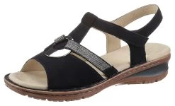 Alife And Kickin Short JanaAK-A (1-delig) -Dames Winkel ara sandalen hawai met modieuze glitterbandjes blauw
