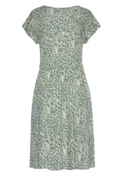 Beachtime Jerseyjurk Met Bladdessin -Dames Winkel beachtime jerseyjurk met bladdessin groen 5