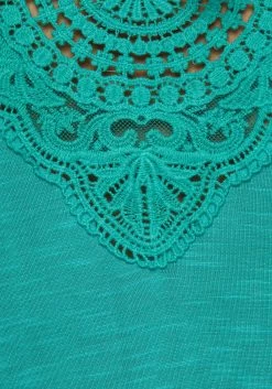 Beachtime Shirt Met 3/4-mouwen Met Leuk Kanten Detail Op De Rug (Set Van 2) 23 Beachtime Shirt Met 3/4-mouwen Met Leuk Kanten Detail Op De Rug (Set Van 2) -Dames Winkel beachtime shirt met 3 4 mouwen met leuk kanten detail op de rug set van 2 groen 8