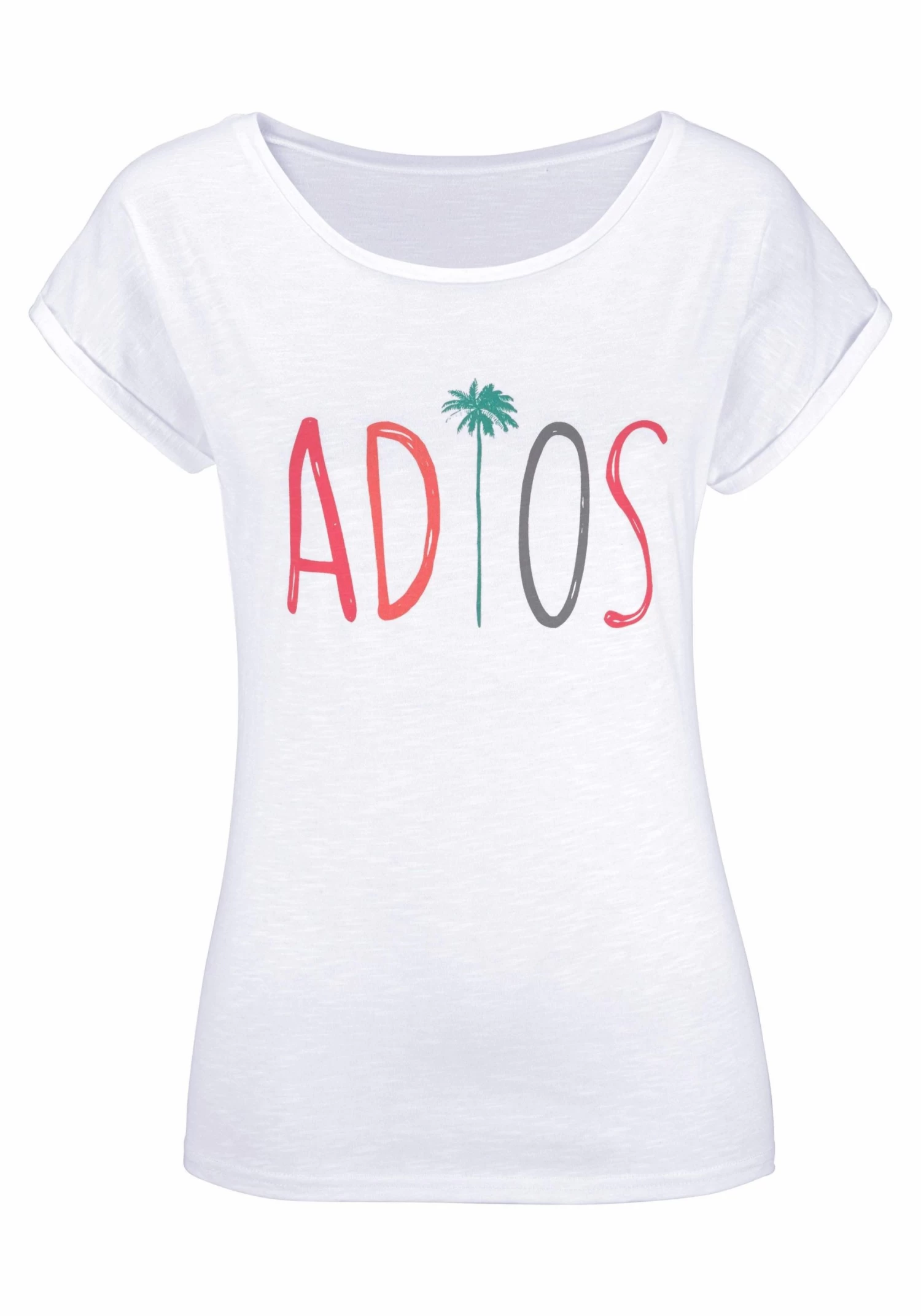 Beachtime T-shirt Met Modieuze Gezegden Frontprint "adios" 2 Beachtime T-shirt Met Modieuze Gezegden Frontprint "adios" - Image 2