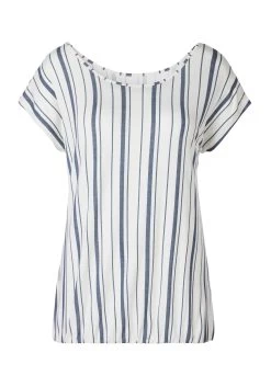 Beachtime T-shirt Met Modieuze Strepen 19 Beachtime T-shirt Met Modieuze Strepen -Dames Winkel beachtime t shirt met modieuze strepen wit 2