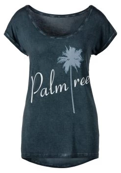 Chillouts Strohoed Pula Hat, Papierstro 15 Chillouts Strohoed Pula Hat, Papierstro -Dames Winkel beachtime t shirt met quote frontprint palmtree blauw 2