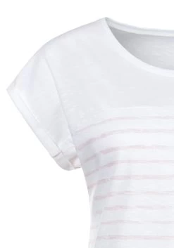 Beachtime T-shirt Modieus Gestreept -Dames Winkel beachtime t shirt modieus gestreept roze 2