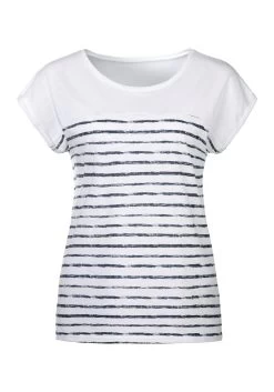 Beachtime T-shirt Modieus Gestreept (Set Van 2) -Dames Winkel beachtime t shirt modieus gestreept set van 2 wit 3