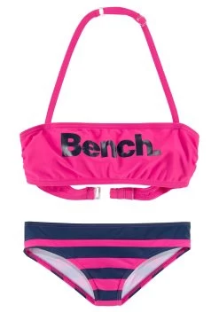 Buffalo Tankini Met Etnoprint En Contrastdetails -Dames Winkel bench bandeaubikini met grote logoprint roze 6