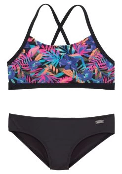 Buffalo Triangelbikini Lux Kids Met Abstracte Print -Dames Winkel bench bustierbikini pitch kids met trendy jungle print paars 1