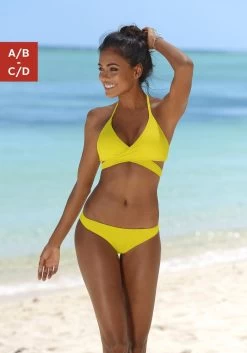 Venice Beach Badpak Met Geregen Hals 21 Venice Beach Badpak Met Geregen Hals -Dames Winkel bench triangelbikini in wikkellook geel 10
