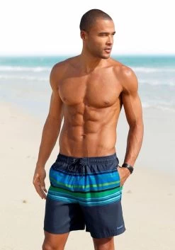 Lonsdale Boardshort Beach Short CLENNEL -Dames Winkel bench zwemshort met contrastkleurige strepen blauw 6