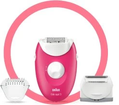 Braun Epilator Silk-épil 3 3-410 Bedrade Epilator Met 3 Extra’s -Dames Winkel braun epilator silk epil 3 3 410 bedrade epilator met 3 extras rood 2