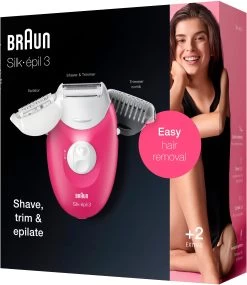 Braun Epilator Silk-épil 3 3-410 Bedrade Epilator Met 3 Extra’s -Dames Winkel braun epilator silk epil 3 3 410 bedrade epilator met 3 extras rood 4
