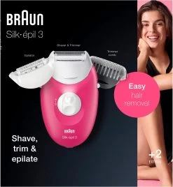 Braun Epilator Silk-épil 3 3-410 Bedrade Epilator Met 3 Extra’s -Dames Winkel braun epilator silk epil 3 3 410 bedrade epilator met 3 extras rood 5