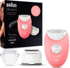Braun Epilator Silk-épil 3 SE 3-440 Starter 3-in-1 Ontharing -Dames Winkel braun epilator silk epil 3 se 3 440 starter 3 in 1 ontharing wit 12