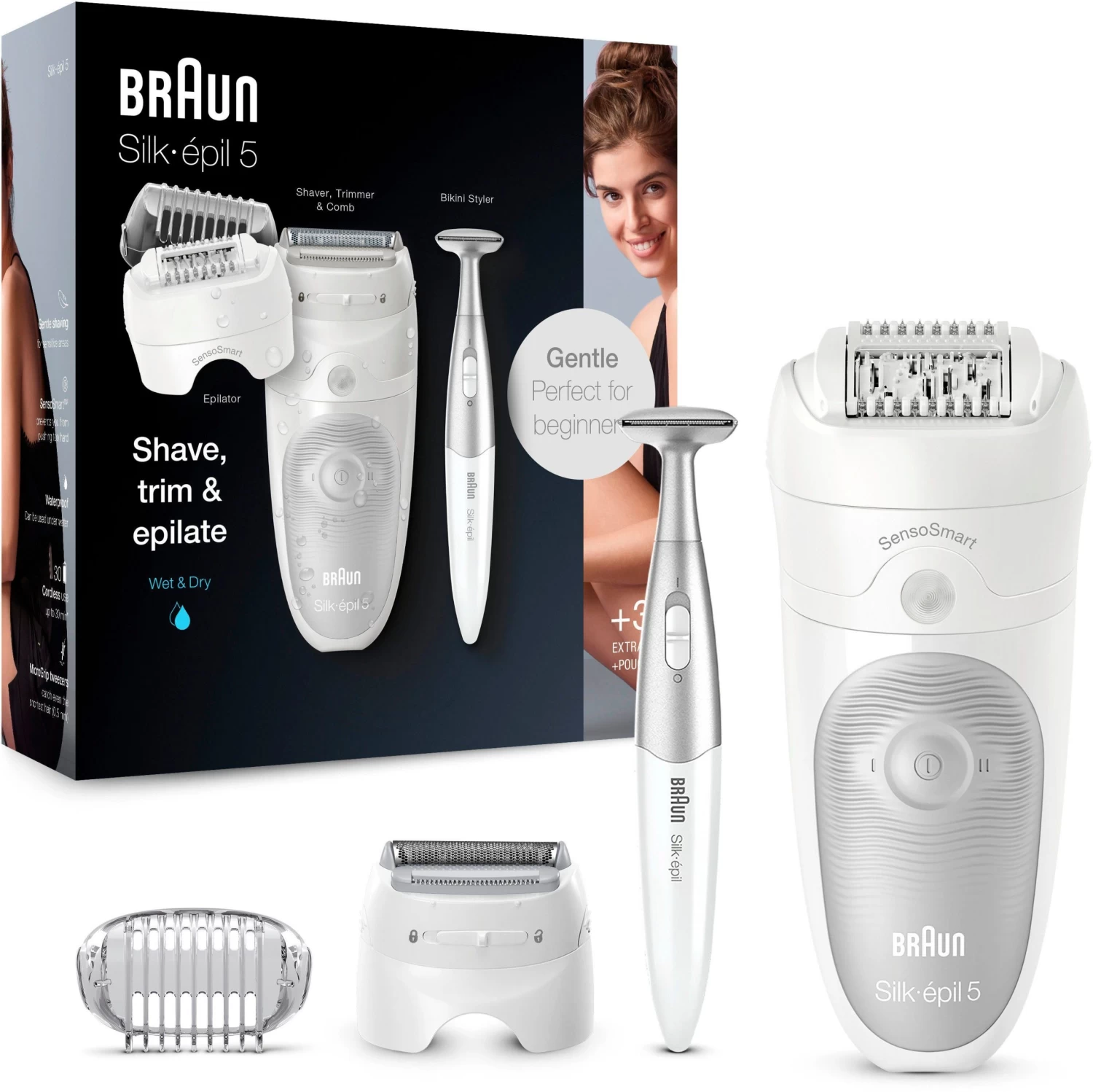 Braun Elektrisch Scheerapparaat Silk-épil Ladyshave 5-360 3-in-1 Bedraad Apparaat 10 Braun Elektrisch Scheerapparaat Silk-épil Ladyshave 5-360 3-in-1 Bedraad Apparaat - Image 10