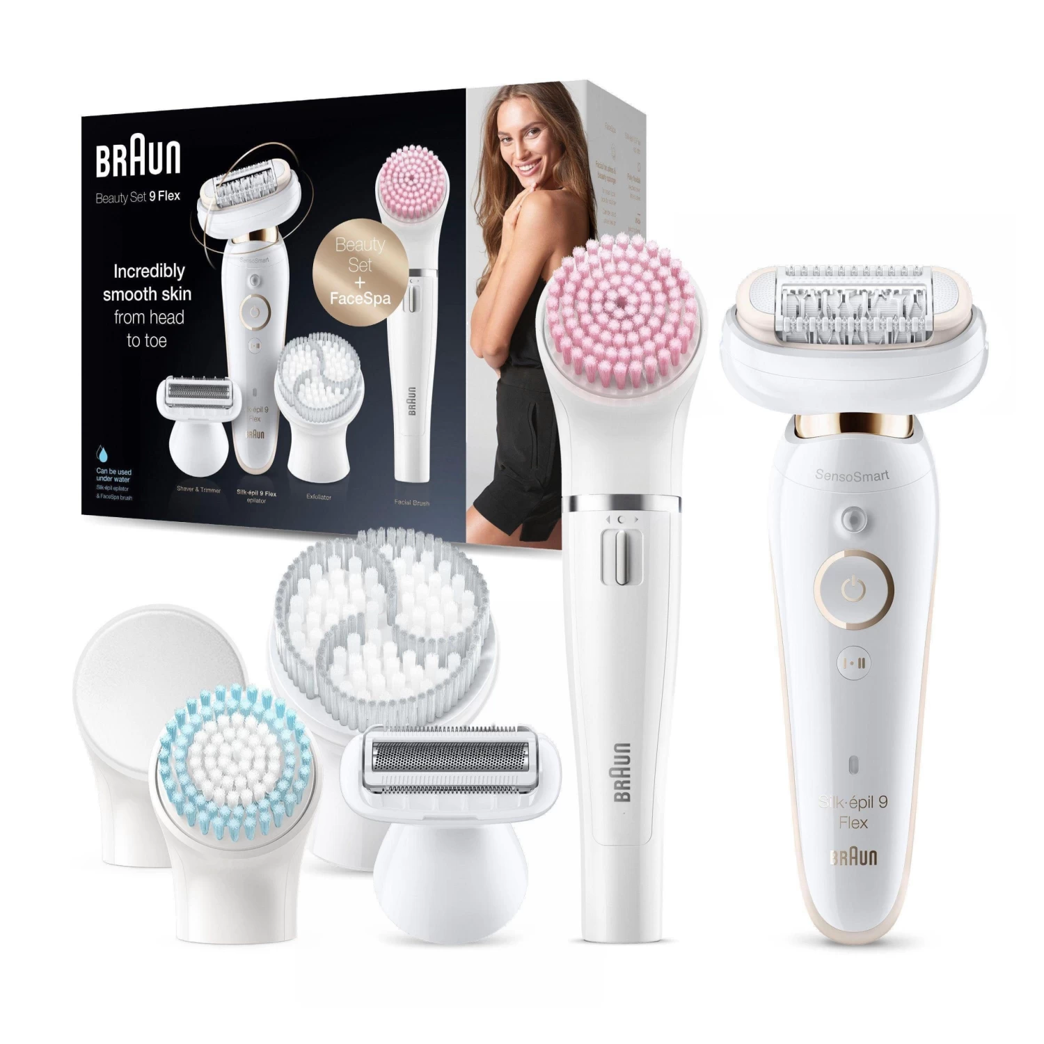 Braun Epilator Silk-épil Deluxe Beauty-Set 5-895 Draadloze Wet&Dry Ontharing 6-in-1 Epilator, Scheerapparaat, Reiniging & Peeling Voor Gezicht & Lichaam 18 Braun Epilator Silk-épil Deluxe Beauty-Set 5-895 Draadloze Wet&Dry Ontharing 6-in-1 Epilator, Scheerapparaat, Reiniging & Peeling Voor Gezicht & Lichaam - Image 18