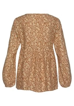 Buffalo Blouse Zonder Sluiting Met Bloemetjesprint -Dames Winkel buffalo blouse zonder sluiting met bloemetjesprint bruin 6