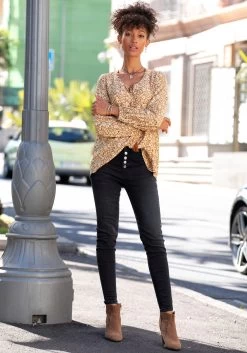 Buffalo Blouse Zonder Sluiting Met Bloemetjesprint -Dames Winkel buffalo blouse zonder sluiting met bloemetjesprint bruin 9