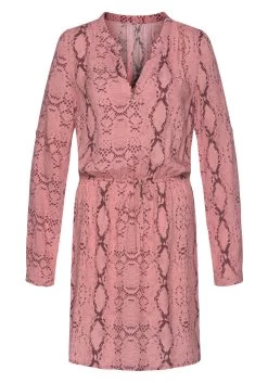 Buffalo Blousejurkje Met Slangenprint -Dames Winkel buffalo blousejurkje met slangenprint roze 4