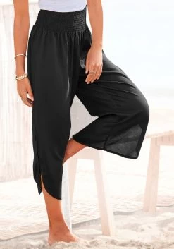 Beachtime 7/8-capri Jeans 38 Beachtime 7/8-capri Jeans -Dames Winkel buffalo comfortbroek met comfortabele smokband zwart