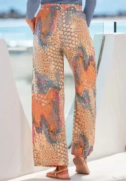 Buffalo Palazzobroek Met Dierenprint (Met Een Bindceintuur) -Dames Winkel buffalo palazzobroek met dierenprint met een bindceintuur multicolor 3