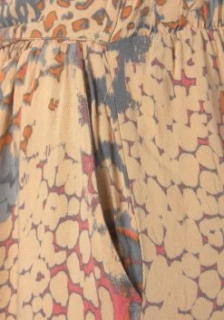 Buffalo Palazzobroek Met Dierenprint (Met Een Bindceintuur) -Dames Winkel buffalo palazzobroek met dierenprint met een bindceintuur multicolor 6