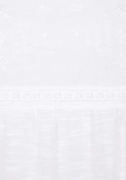 Buffalo Strandshirt Met Borduursel En Kwasten -Dames Winkel buffalo strandshirt met borduursel en kwasten wit 10