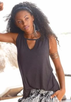 Only Short ONLTOKYO HW LINEN BLEND SHORTS PNT NOOS -Dames Winkel buffalo strandtop met lichte aanrimpeling bij de hals grijs 1