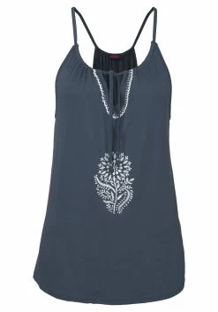 Dames Winkel -Dames Winkel buffalo strandtop met print in geborduurde look blauw 1