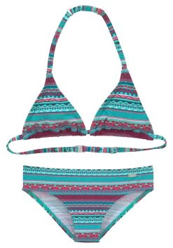 Venice Beach Triangelbikini Epica Kids In Neonprint -Dames Winkel buffalo triangelbikini lux kids met abstracte print blauw 6