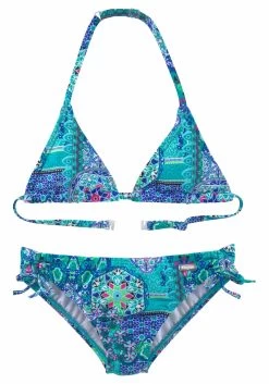 Buffalo Bikinitop Met Beugels Florida In Mooie Motievenmix -Dames Winkel buffalo triangelbikini shari kids folklore print blauw 11