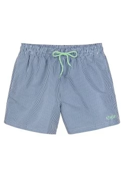 Chiemsee Zwemshort Met Contrastinzet En Merkopschrift -Dames Winkel buffalo zwemshort in fijne streep look blauw 1