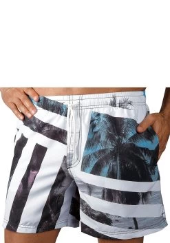 KangaROOS Zwemshort Adams Met Groot Logo-opschrift -Dames Winkel buffalo zwemshort met fotoprint en strepen wit 2