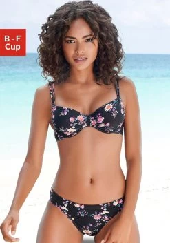 S.Oliver RED LABEL Beachwear Lang Shirt Met Mesh-inzetten -Dames Winkel jette joop beugelbikini met dubbele bandjes en print zwart