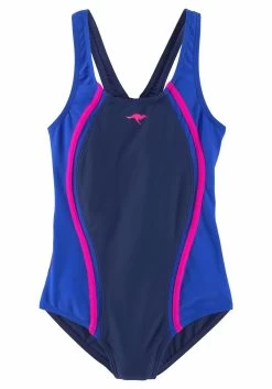 Buffalo Triangelbikini Shari Kids Folklore-print -Dames Winkel kangaroos badpak met racerback blauw 2