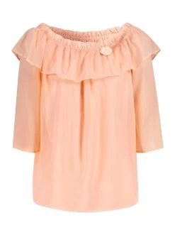 Lady Blouse Met Carmenhals -Dames Winkel lady blouse met carmenhals oranje 6