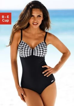 Venice Beach Badpak KARIBIK Met Een Trendy All-over Print En Modellerend Effect 21 Venice Beach Badpak KARIBIK Met Een Trendy All-over Print En Modellerend Effect -Dames Winkel lascana badpak met zwart witte contrastdetails en modellerend effect zwart 2