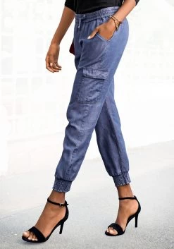 Buffalo Blousejurkje Met Slangenprint -Dames Winkel lascana comfortbroek in denim look blauw 1