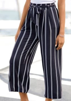 Beachtime Strandjurk Met Ankerprint 34 Beachtime Strandjurk Met Ankerprint -Dames Winkel lascana culotte in paperbag model met een bindceintuur blauw 2