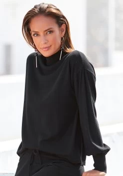 Venice Beach Badslippers Van Bijzonder Licht Materiaal, Veganistisch -Dames Winkel lascana gebreide trui met staand kraagje zwart 1