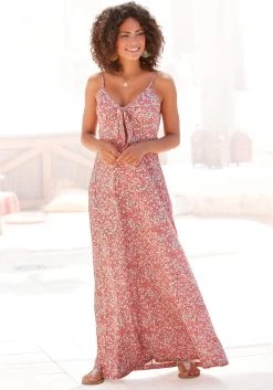 Vivance Shirt Met 3/4-mouwen Met Zilverkleurige Glitterprint -Dames Winkel lascana maxi jurk met bloemenprint multicolor 2