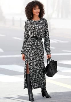 KRISBUT Sandalen 34 KRISBUT Sandalen -Dames Winkel lascana midi jurk met bloemetjesdessin zwart