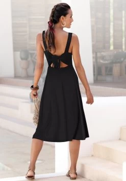 Tom Tailor Short In Een Vlot Model Met Elastiek -Dames Winkel lascana midi jurk met knoopdetail achter zwart 4