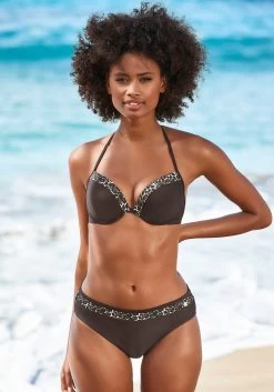 Venice Beach Bikinibroekje ANNA Met Gevlochten Bandjes -Dames Winkel lascana push upbikinitop adele met trendy details zwart 3