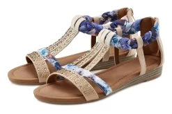 BASEFIELD Zonnebril -Dames Winkel lascana sandalen met een luxueuze garnering en kleine sleehak veganistisch beige 1