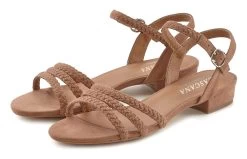 ONLY CARMAKOMA Short CARGOLDTRASH -Dames Winkel lascana sandalen met gevlochten riempjes bruin 2