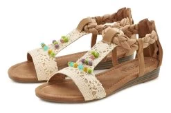 Beachtime Tanktop Met Gesmokte Band (Set Van 2) -Dames Winkel lascana sandalen met leuke garnering veganistisch beige 2