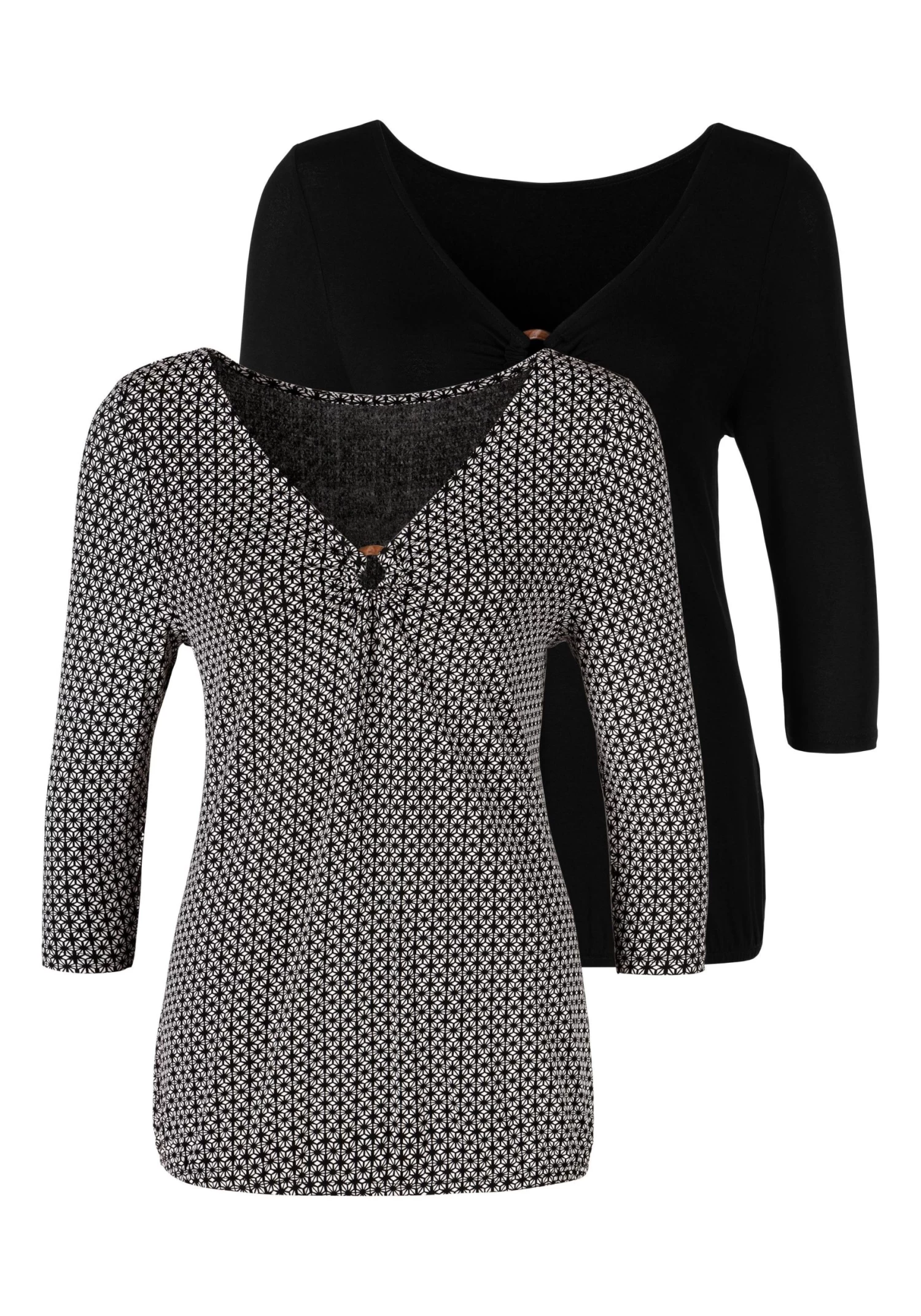 Vivance Shirt Met Lange Mouwen Elastische Katoenkwaliteit (Set Van 2) 18 Vivance Shirt Met Lange Mouwen Elastische Katoenkwaliteit (Set Van 2) - Afbeelding 18