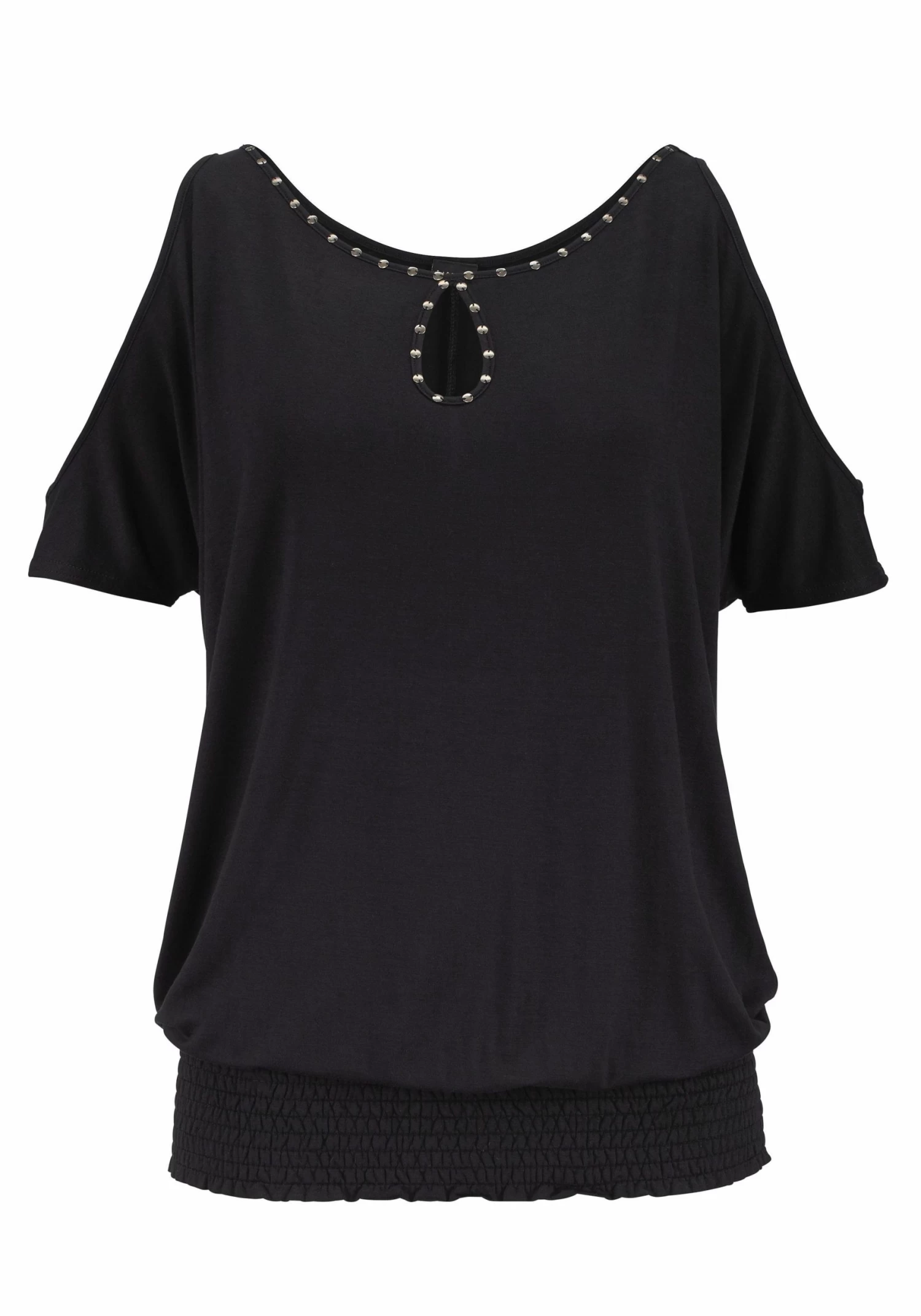 Vivance T-shirt Met Klein Beleg En Goudkleurige Knoop Onder Aan De Mouwen (Set Van 2) 9 Vivance T-shirt Met Klein Beleg En Goudkleurige Knoop Onder Aan De Mouwen (Set Van 2) - Afbeelding 9